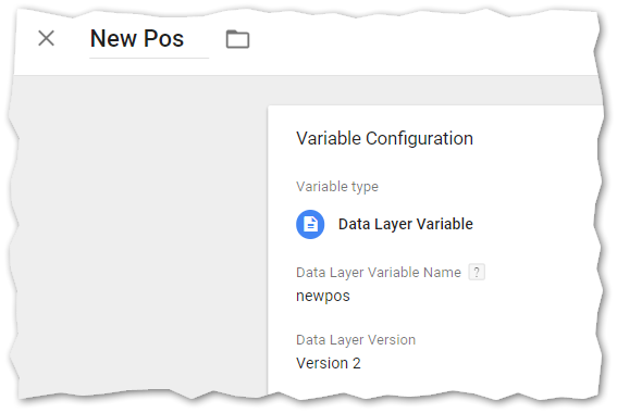 Data Layer Variable