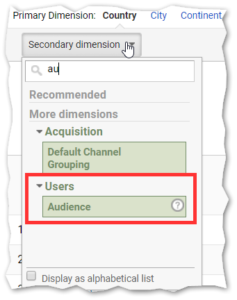 audience google analytics