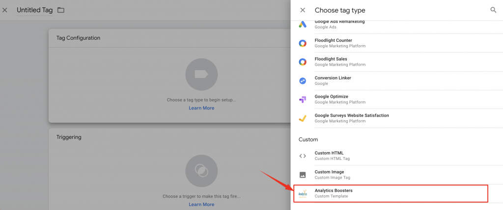Google tag Manager Custom Template