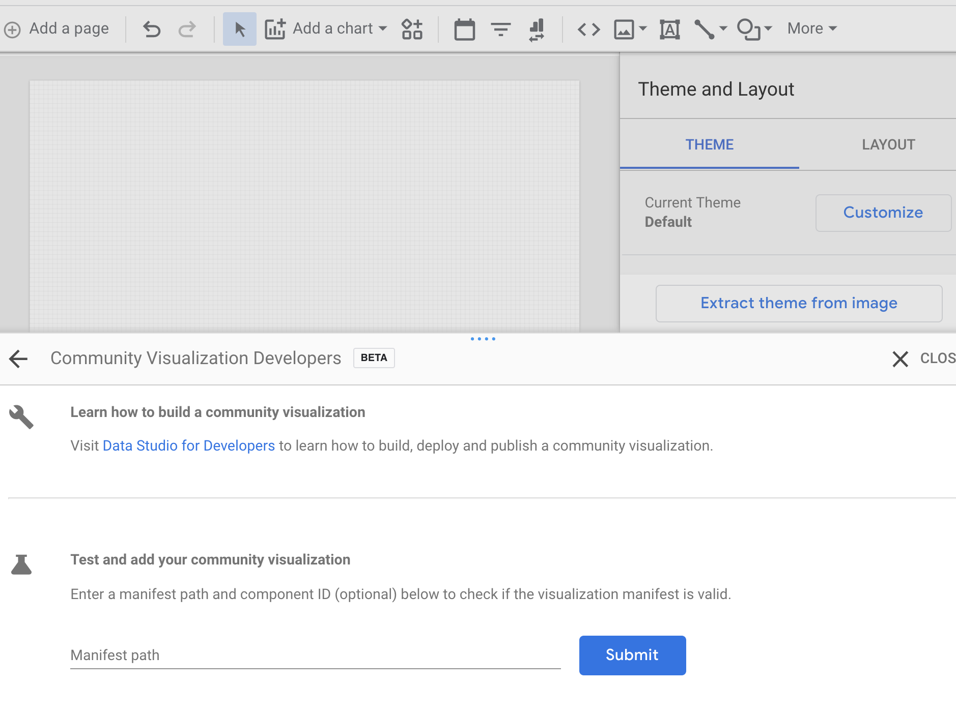 Import Custom Visualization Google Data Studio