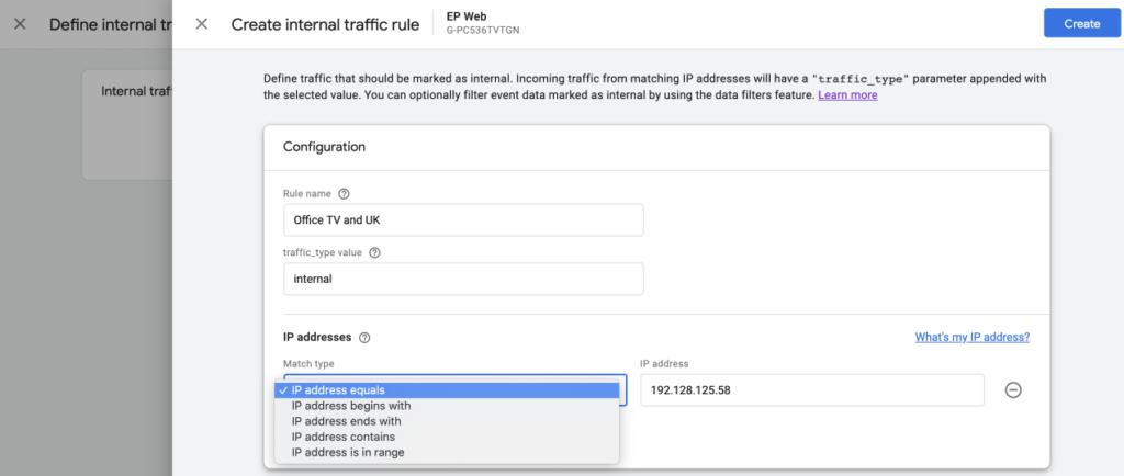 GA4 - Internal Traffic