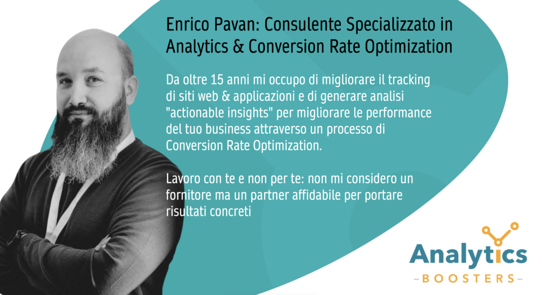 Enrico Pavan consulente specializzato in Analytics e CRO