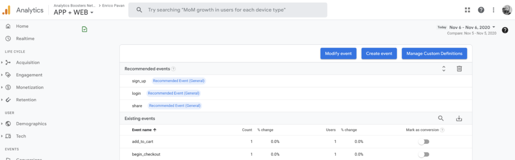 Google Analytics 4 - All Events