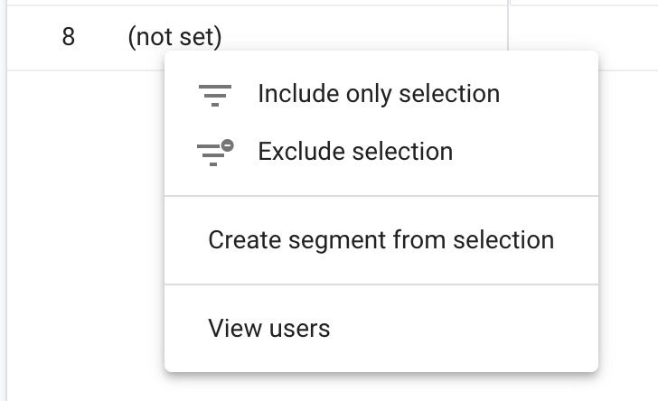 Exclude Selection in GA4