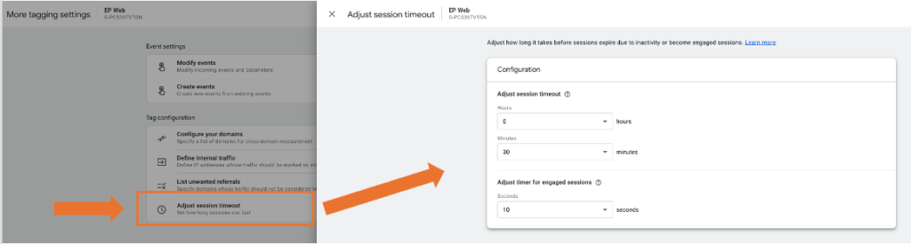 GA4 Adjusted Session Timeout