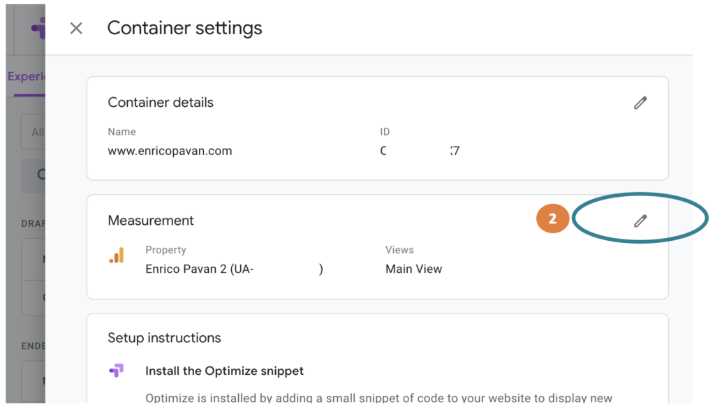 GA4 Google Optimize Integration Step 2