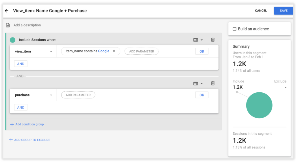 Segment Creation DEMO GA4