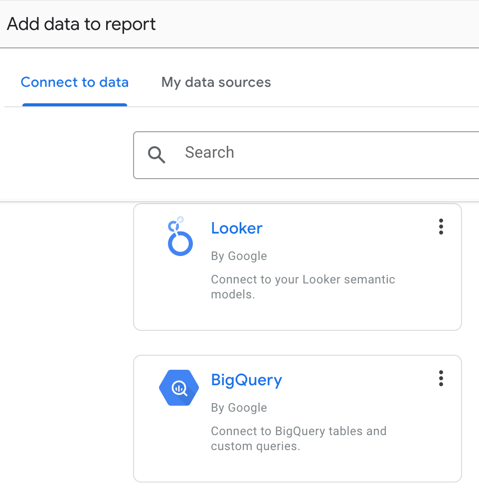 Looker Studio BigQuery connector