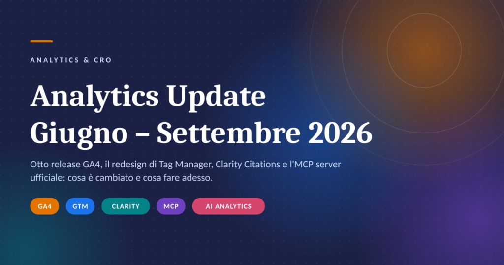 Novità Analytics e CRO, AI